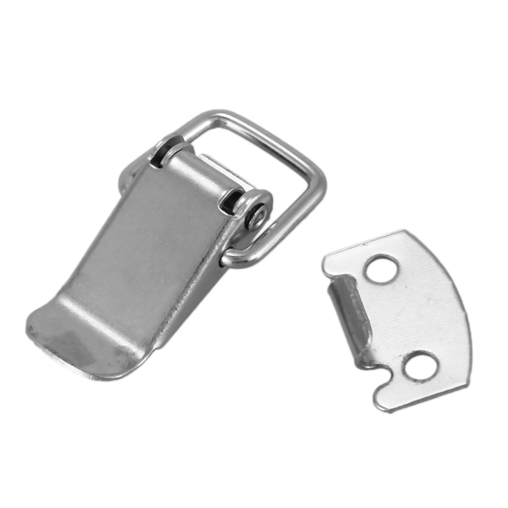 Y17A 4X Silver Tone Metal Toggle Draw Latch Straight Loop Catch 1.6 Inch
