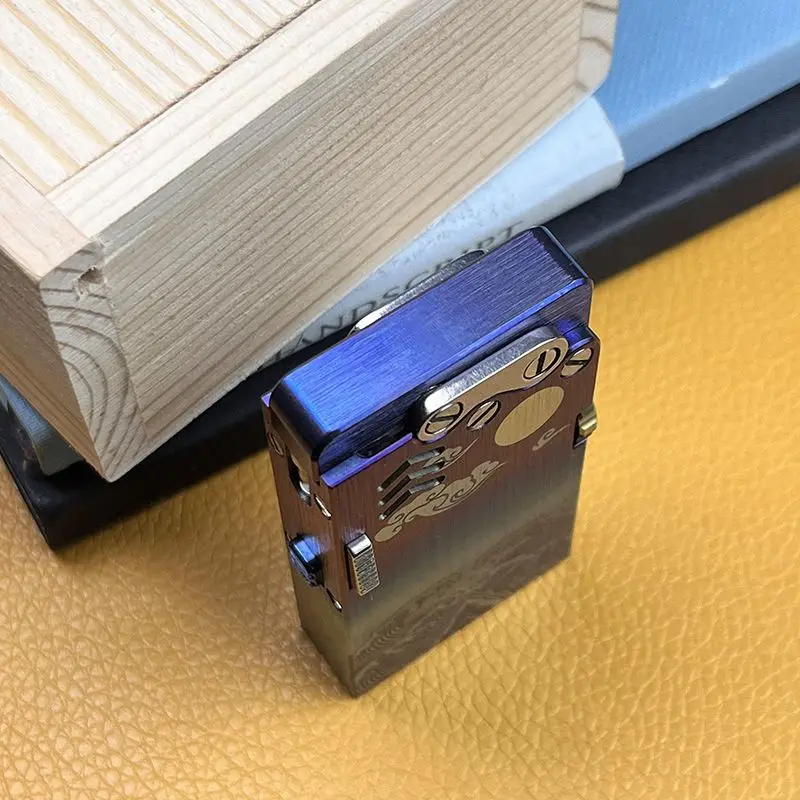 2026 Titanium Alloy Dragon Tongue Lighter Six Generations of Sun, Moon and Stars Automatic Ejection One-click Ignition High-end