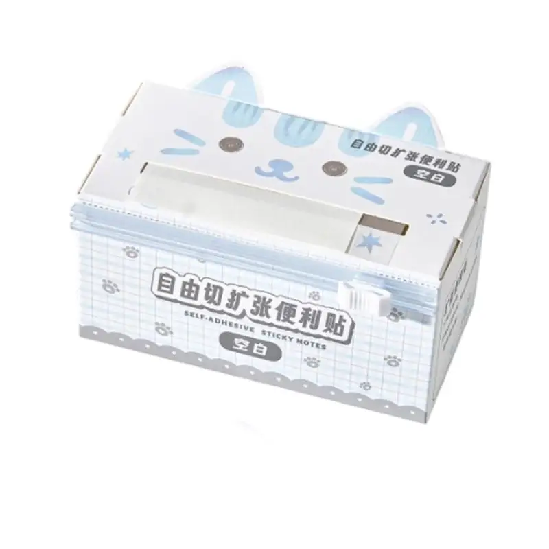 Y1UB Repositionable Adhesive Note Paper Roll with Cutter for Temporary Labels