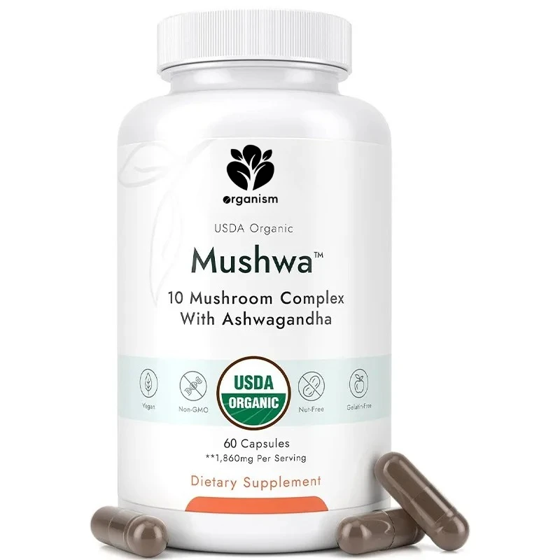 

Дополнительная капсула из органической левской гривы, содержащая белым березовым грибом, Ganoderma lucidum, Cordyceps sinensis и хвост индейки.