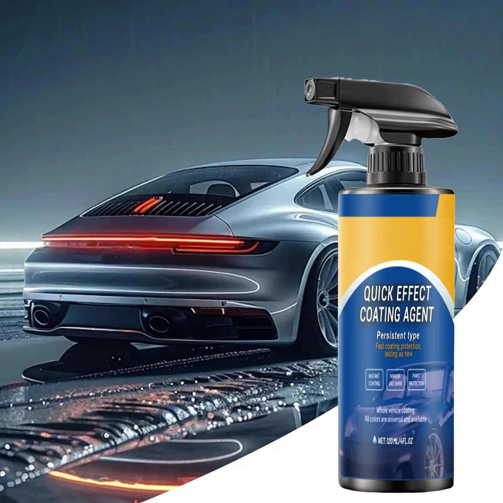 120ML Quick-Dry Car Polishing Maintenance Spray Ceramic Coating Spray Auto Coating Hydrophobic Layer for Car Polishing