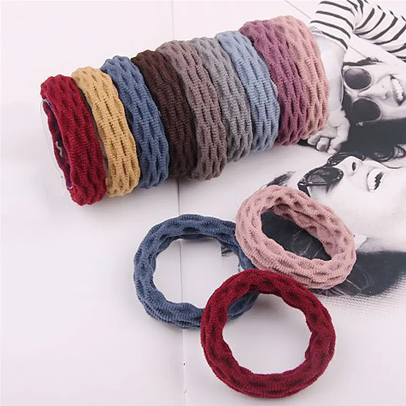 

10PCS Women Girls Simple Basic Elastic Hair Bands Ties Scrunchie Ponytail Holder Rubber Bands Fashion Headband Hair Accessories