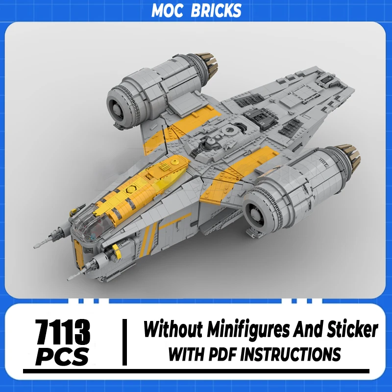 Popular Star Model Moc Building Block UCS Razor Crest Model Technology Brick DIY Assembly Modular Construction Toy Holiday Gifts