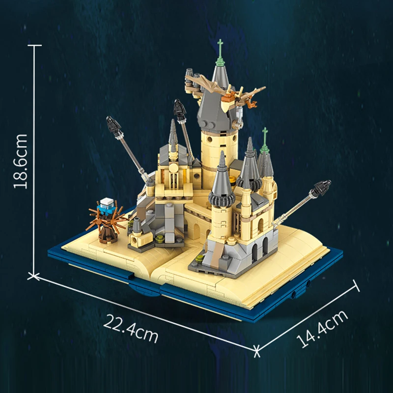 Hogwarts livro blocos de construção harry potter moc montagem modelo 3d dragão moc mini tijolo figura brinquedos para crianças presente natal
