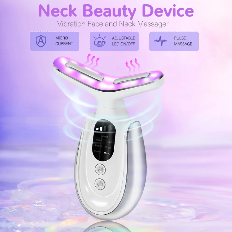 

Skin Rejuvenation Instrument Neck Face Lifting And Tightening Anti Aging Artifact Facial Sonic Vibration Massager Beauty Device