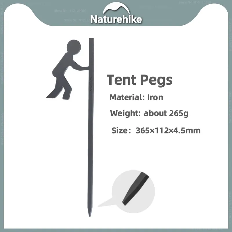 

Naturehike Железные ветрозащитные фиксированные наземные гвозди Аксессуары для кемпинговых палаток Открытый фиксированный тент веревка Кемпинговое оборудование наземные гвозди