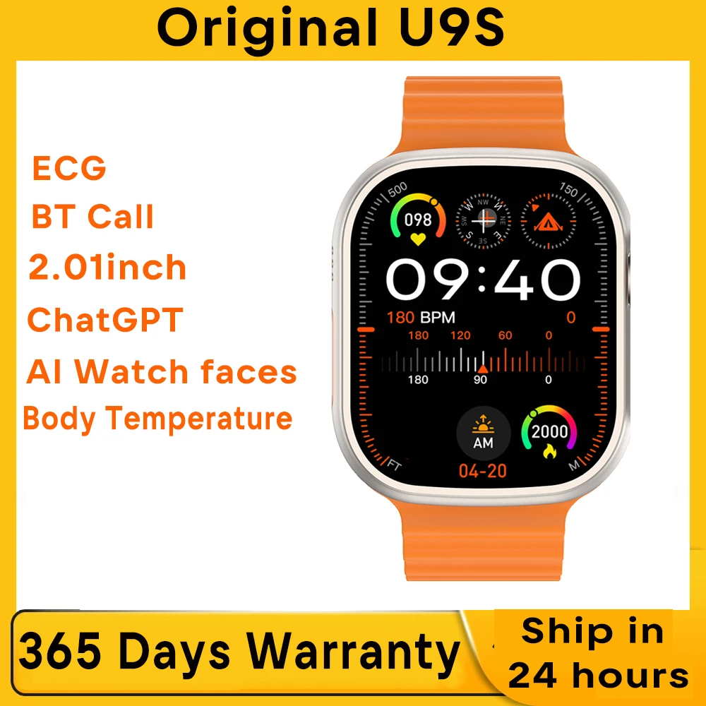 Microwear U9S Smart Watch ChatGPT 2.01'' Bluetooth Call Motion Game NFC AI Watch Face GPS Tracking Sport Smart Watch Men Women