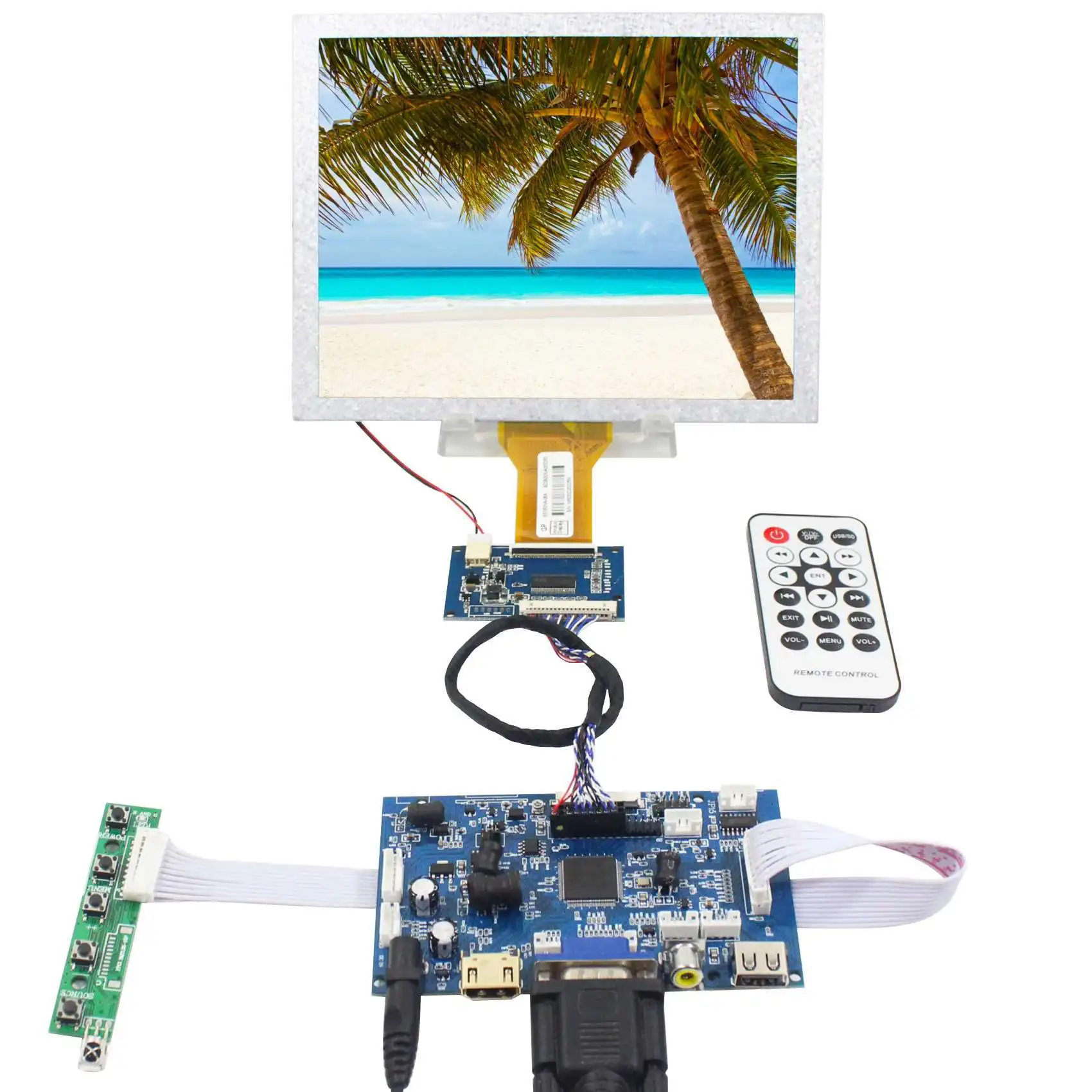 

8inch EJ080NA 05A 800X600 LCD Panel Auto Brightness HDM I VGA AV USB LCD Driver