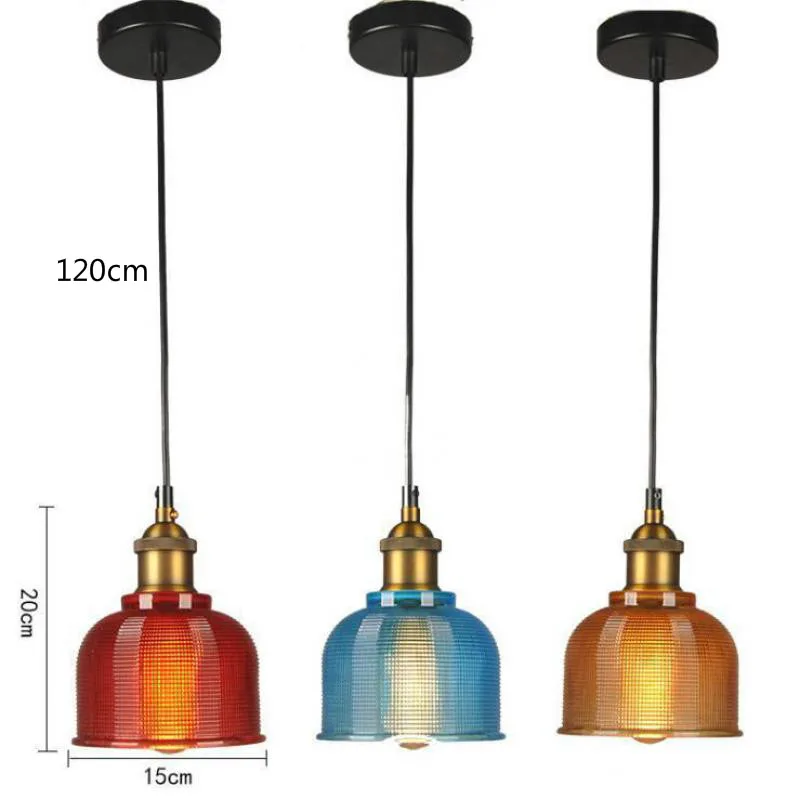 Glass Restaurant Pendan Lamp Europe Modern Kitchen Pendant Lights Creative Bedroom Single Head Dining Room Led Lamp