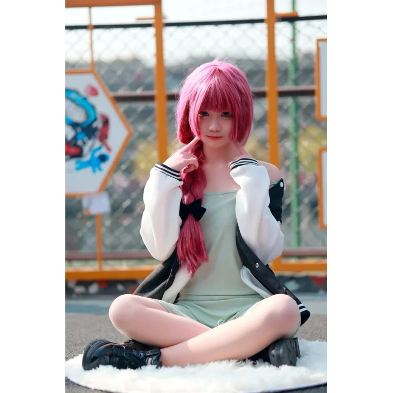 جديد 2025 Hiroi Kikuri زي أنيمي Bocchi The Rock شعر مستعار المرأة فستان لطيف البدلة هالوين تأثيري دور كرنفال Unifor ❤ ❤ د
