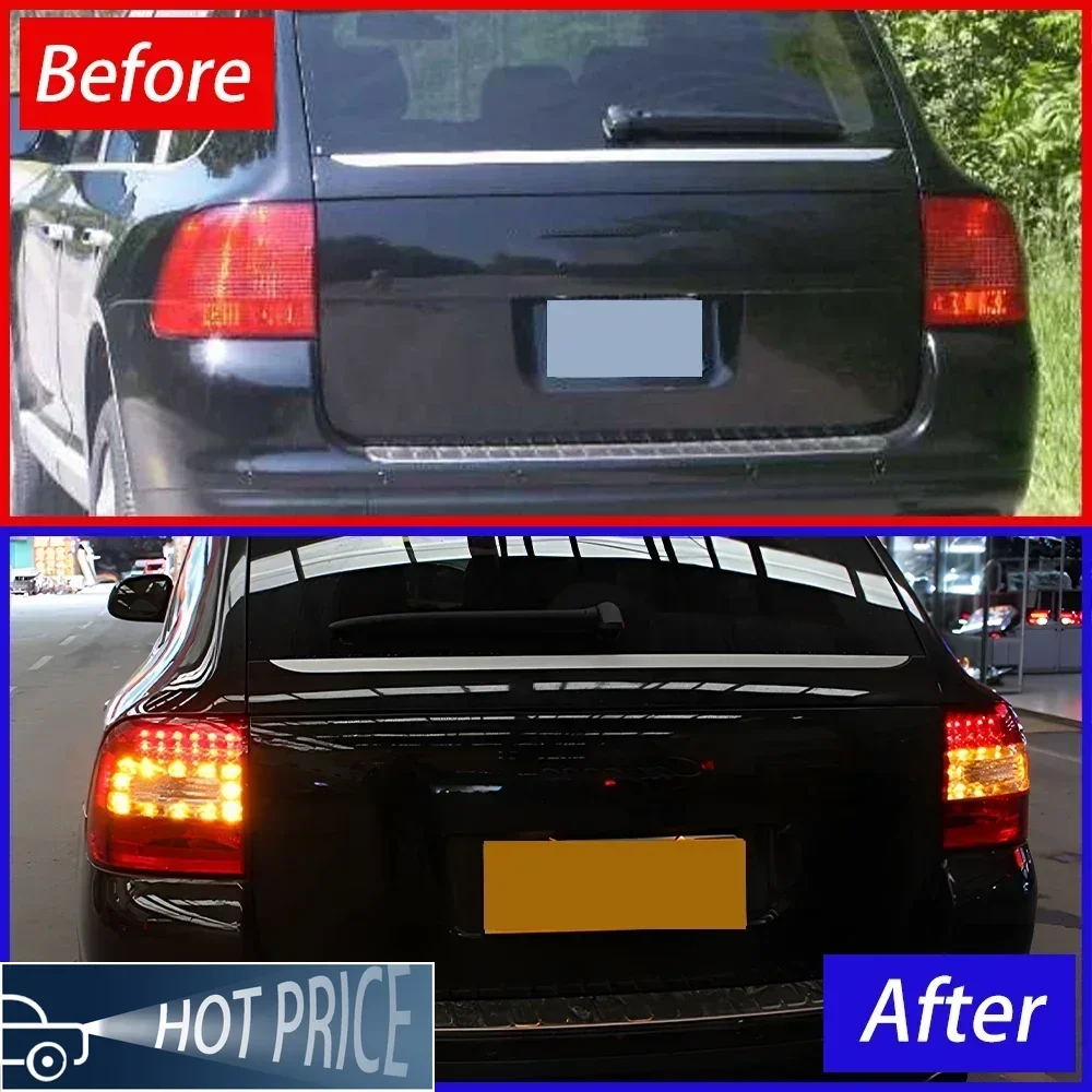 Car Taillights Assembly For Porsche Cayenne 955 2003-2007 LED Auto Rear Lamps Upgrade Highlight Flashing Taillight Accessories