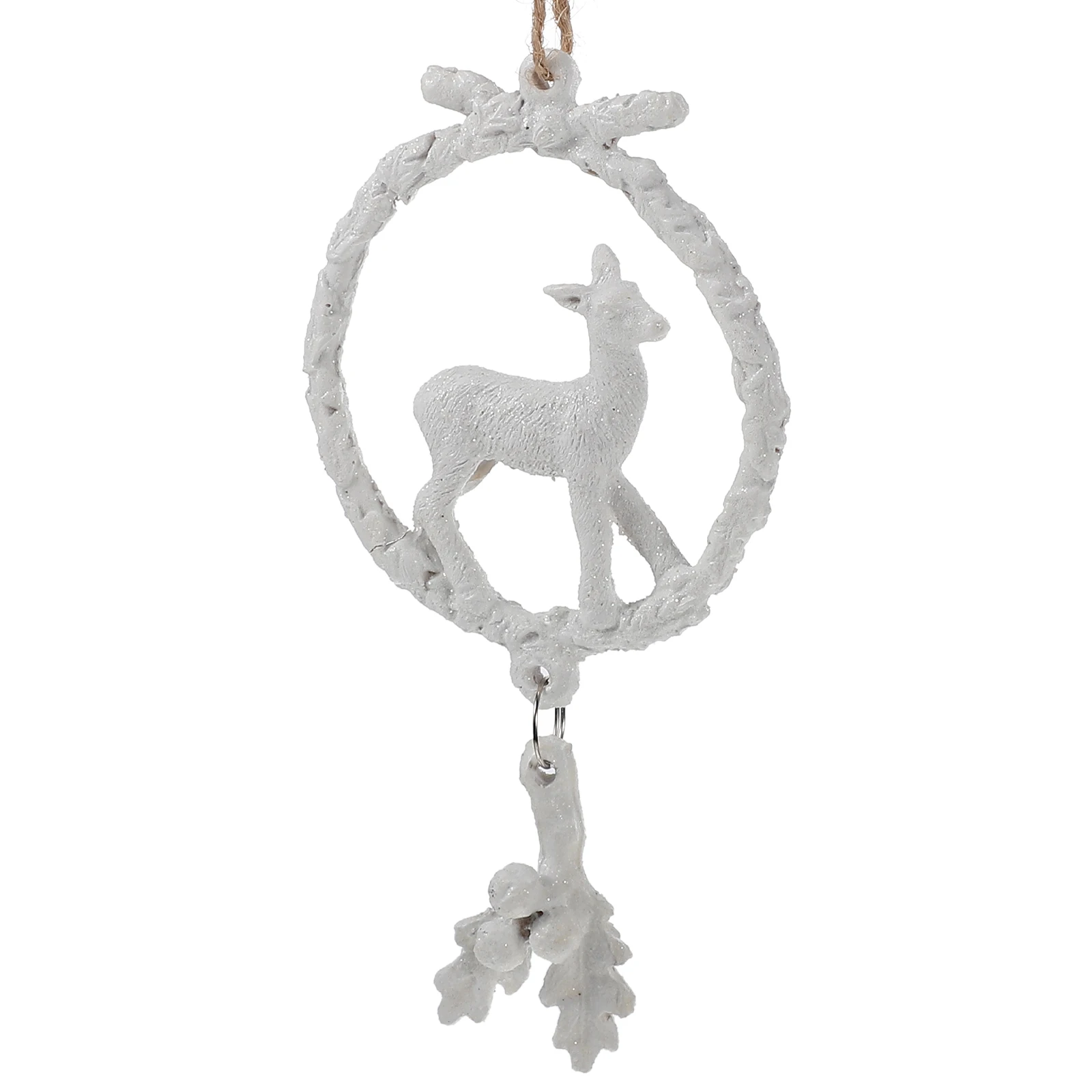 

White Resin Pendant Christmas Tree Decorations Xmas Hanging naments Festive Home DIY Crafts Safe Xmas Tree Hanging naments