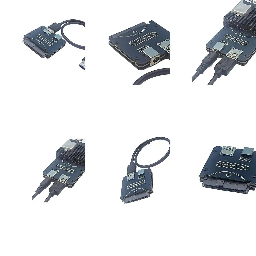  USB ToSAS 29Pin Adapters Converters Cable For SFF8482 Drive 12V Power Required