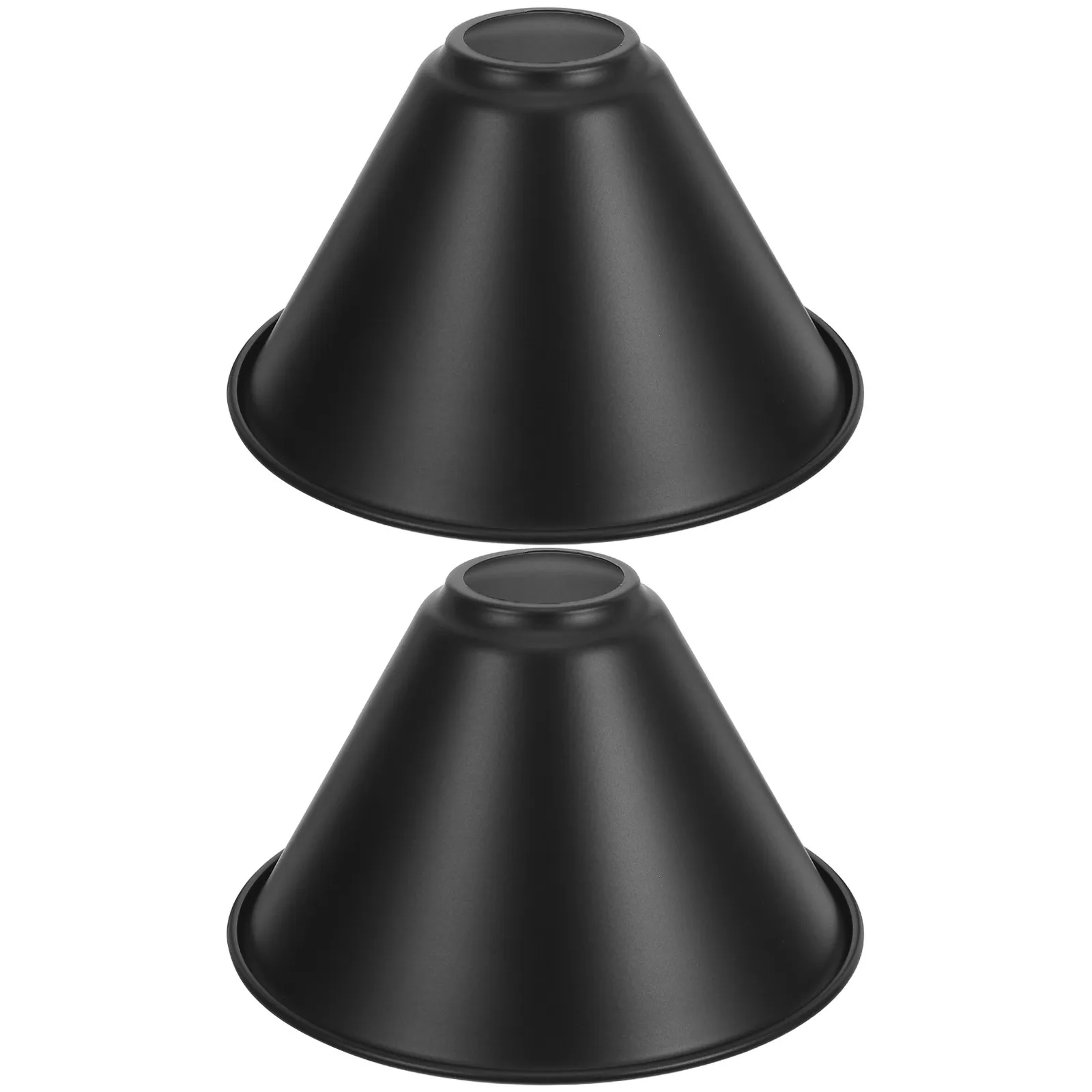 2Pcs Metal Cone Pendant Lampshade Hanging Lamp Shade Matte Iron Dining Kitchen Ceiling Light Cover 42Mm Hole Decorative Light