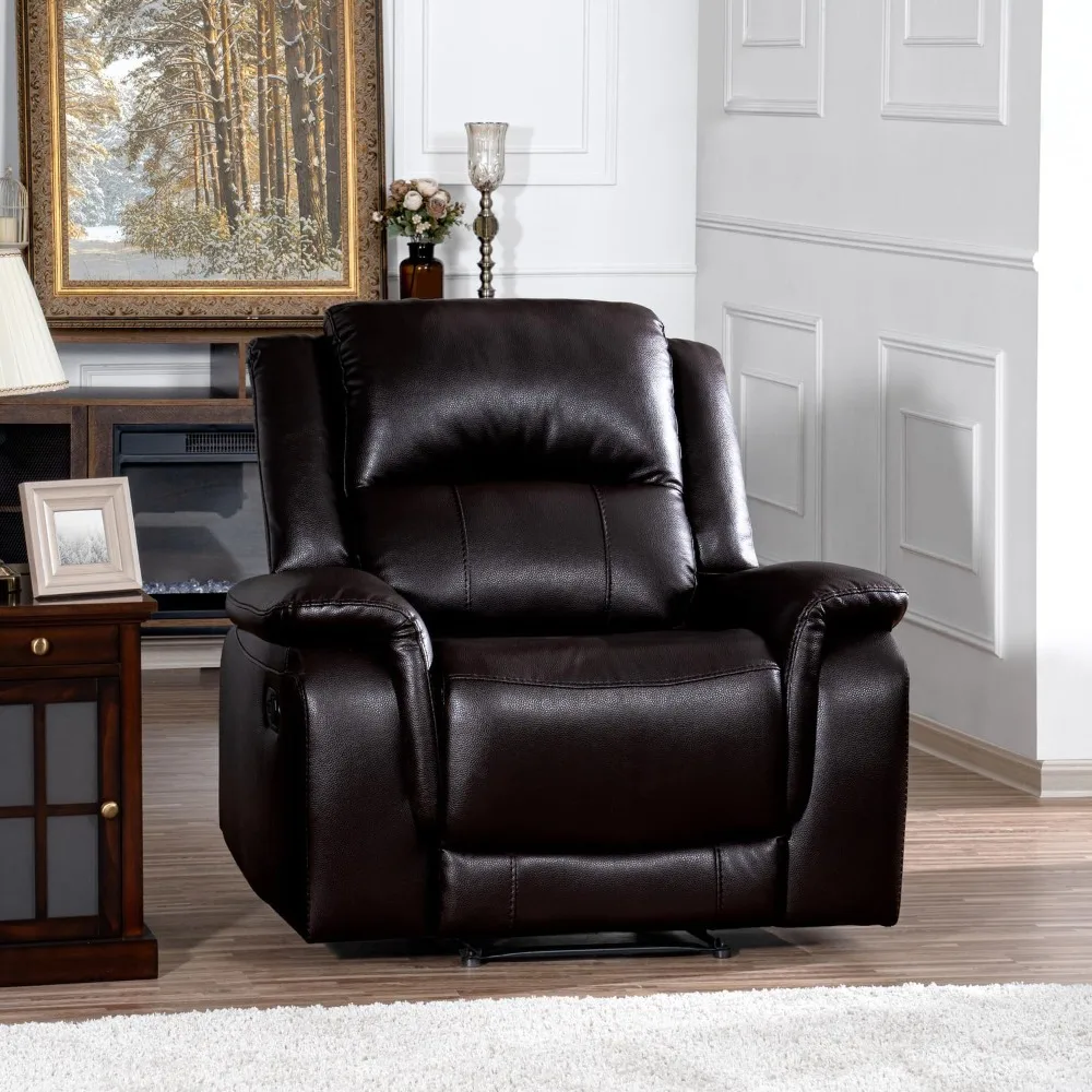 

Timeless Comfort: Katie Recliner Chair - Manual Recliner Single Sofa Couch - Home Theater Seating for Big Man, Recliner Couch, L