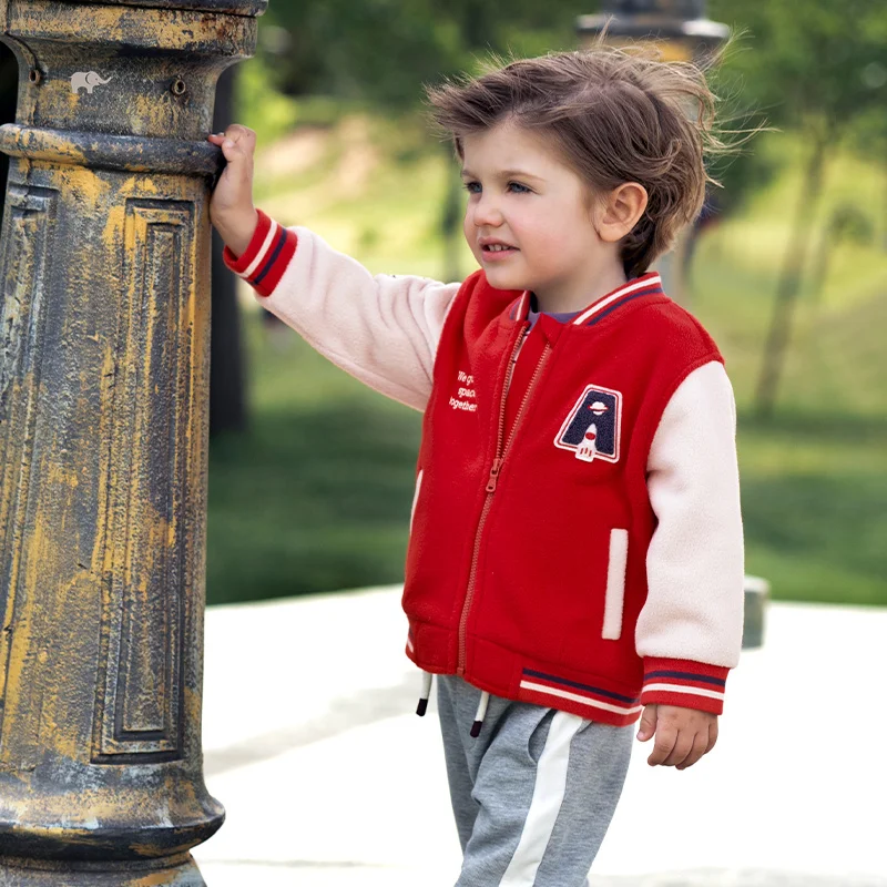 Dave Bella 2024 Spring Autumn Baby Boys Jacket Fashion Kids Baseball Clothing Coats For Children Outerwear Clothing DB3242328