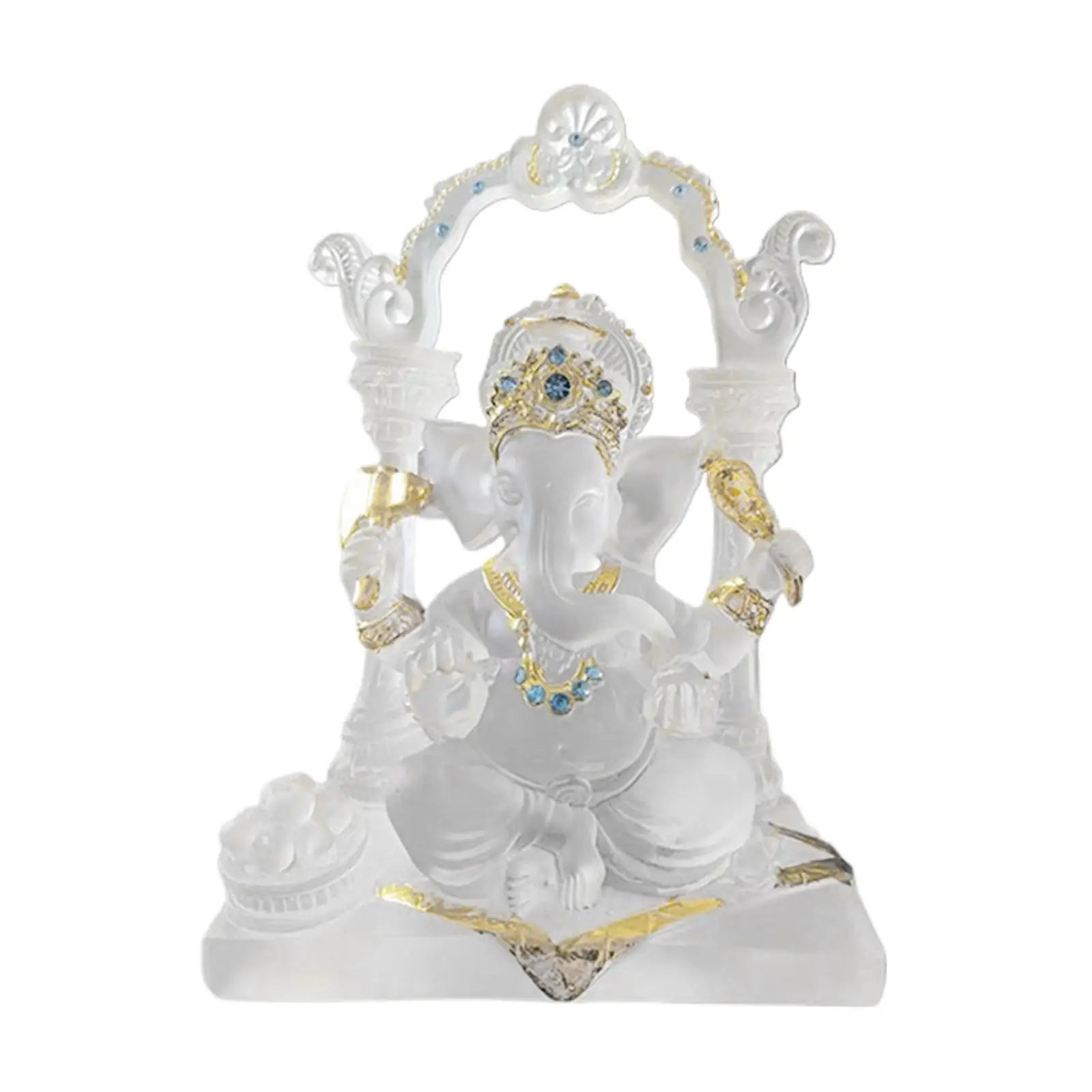 

Elephant God Statue Clear Elephant God Figurine for Hallway Porch Decoration