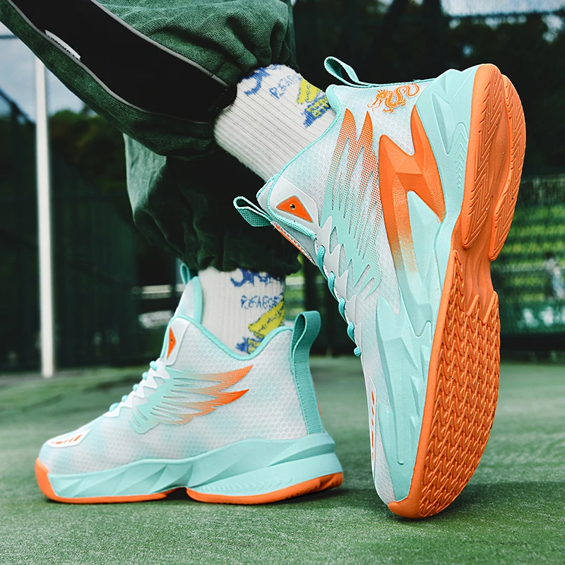 Basketball Shoes Professional Men Wearable Sports Shoes High-Quality Training Unisex Field Basketball Boots Cushioned Sneaker
