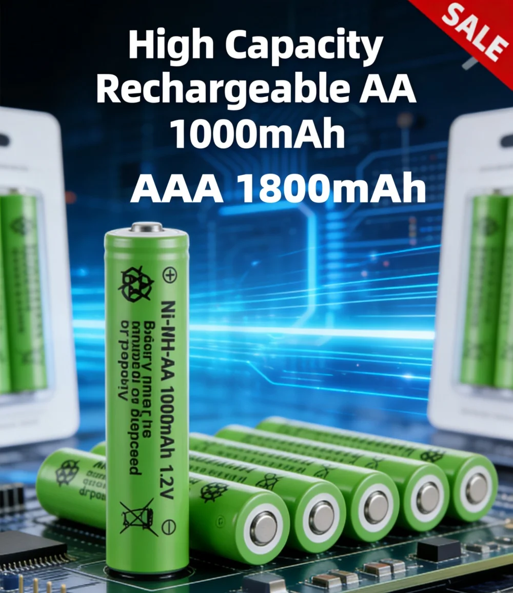 AA 1000mAh AAA 1800mAh High Quality Original Nickel Hydrogen Battery Rechargeable Battery AAA 1.2V Battery