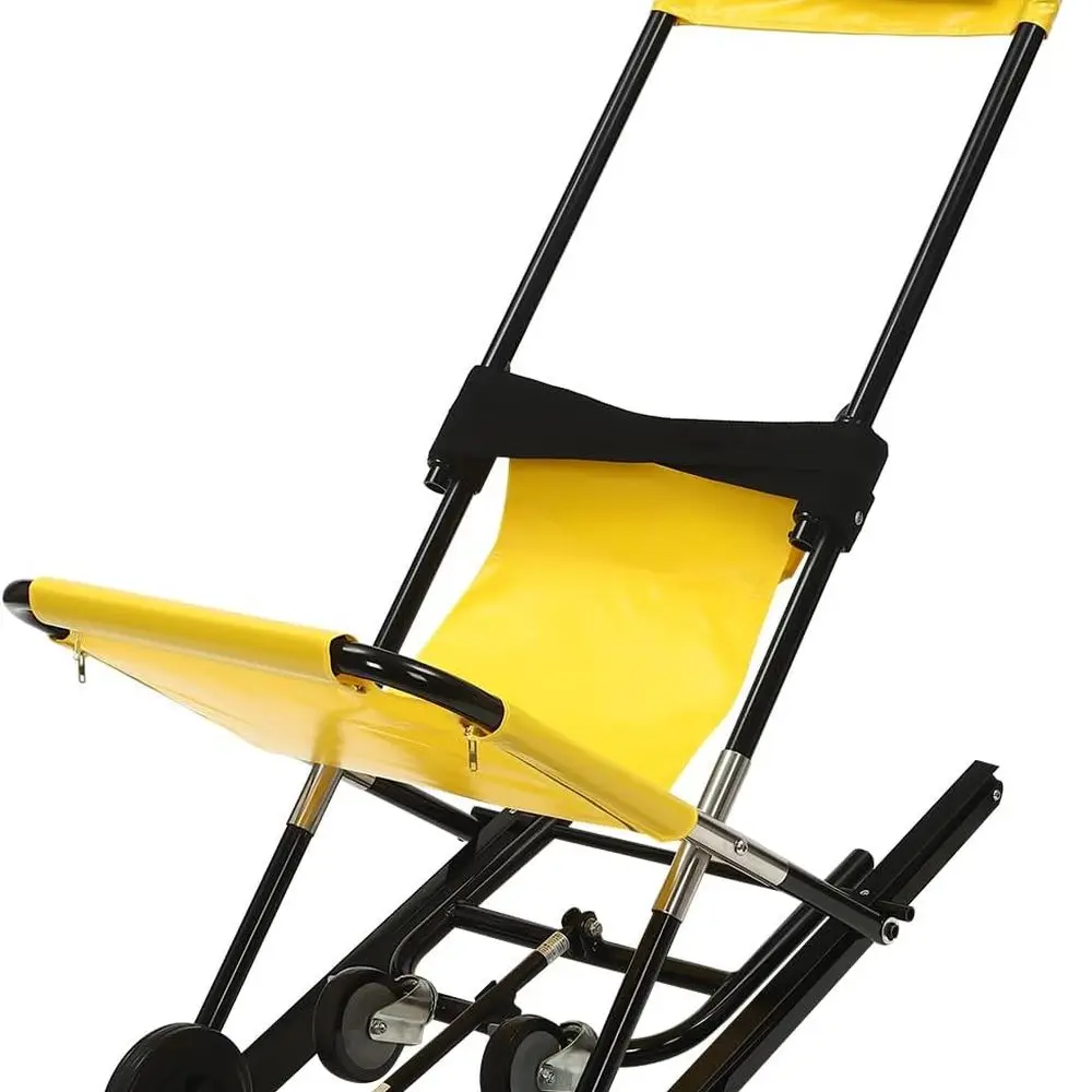 كرسي درج محمول قابل للطي بوزن 350 رطل، يساعد كبار السن والمعاقين في النقل اليومي، مساعد إخلاء رجال الإطفاء (أصفر)