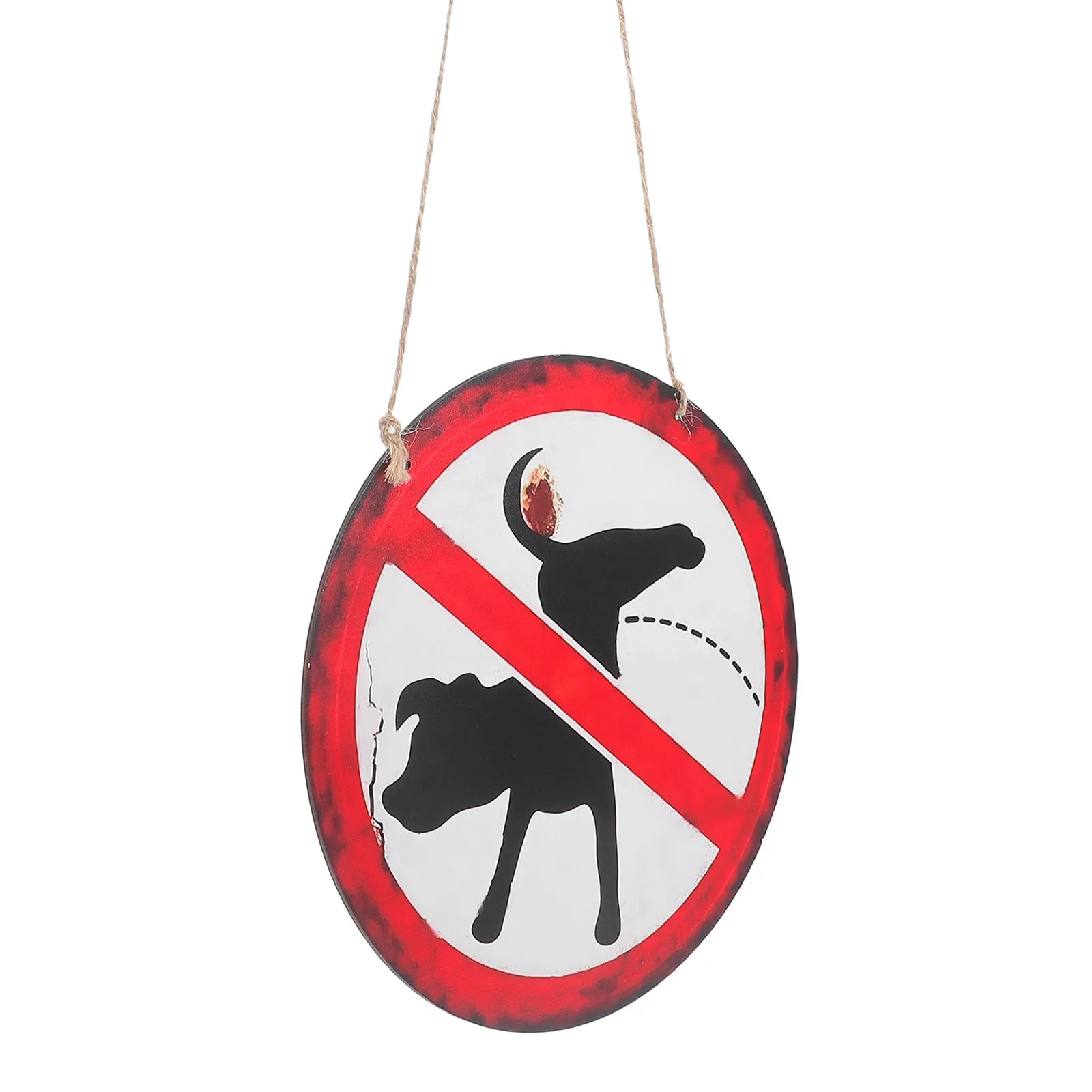 No Dog Poop Yard Sign Vintage Weathered Outdoor Garden Decorative Dog Waste Pick Up Awareness Pee Signs Lawn Ornaments
