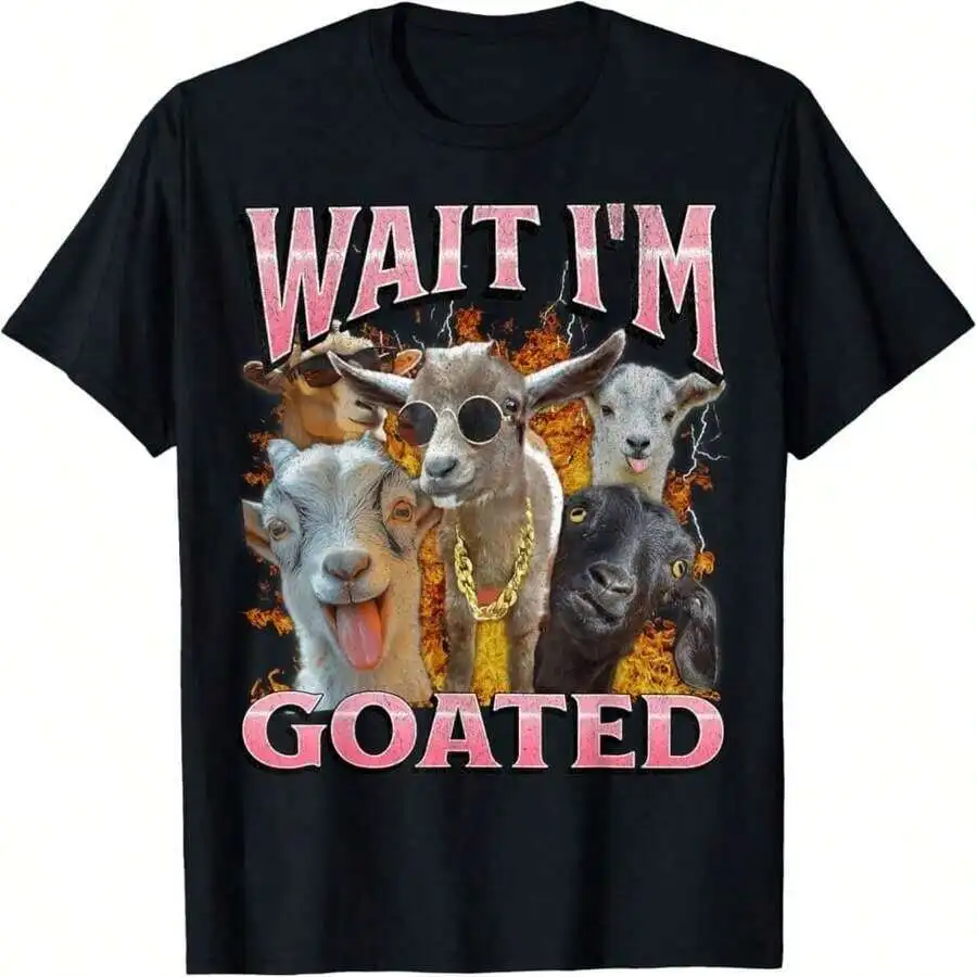 Warte, ich bin vollkommen besessen, lustiges Offens Goat Y2K-T-Shirt mit Erwachsenenhumor