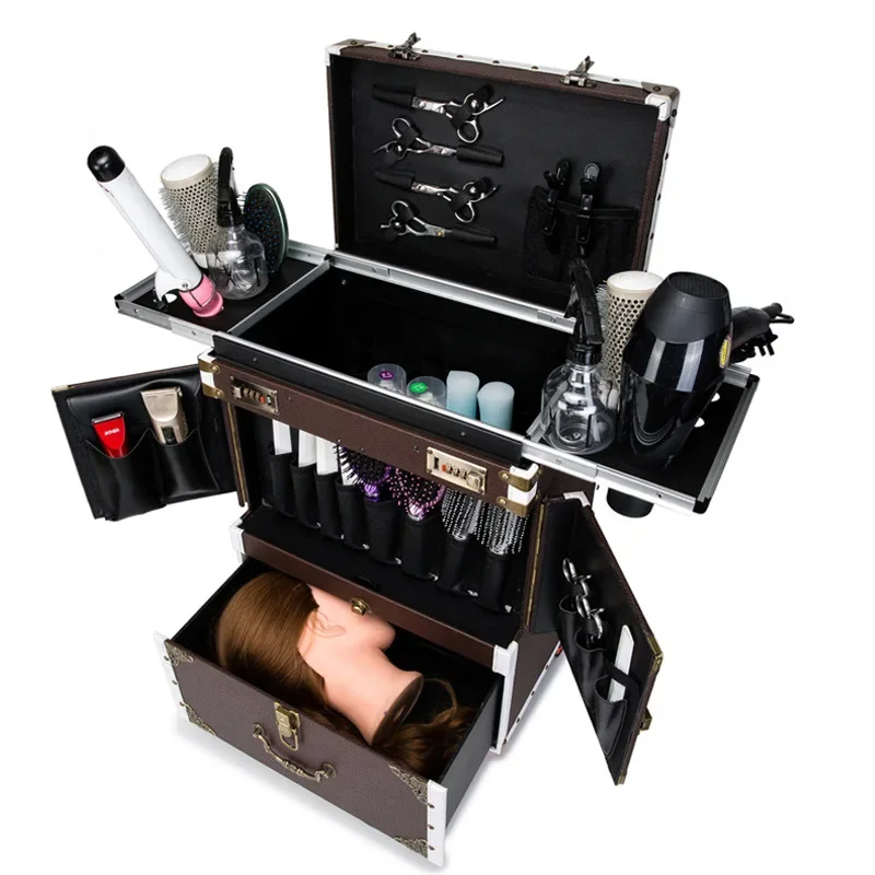 Gereedschapskist met grote capaciteit Kapper Gereedschapskist Professionele make-upartiest Multifunctionele make-up gereedschap opbergdoos Trolleykoffer