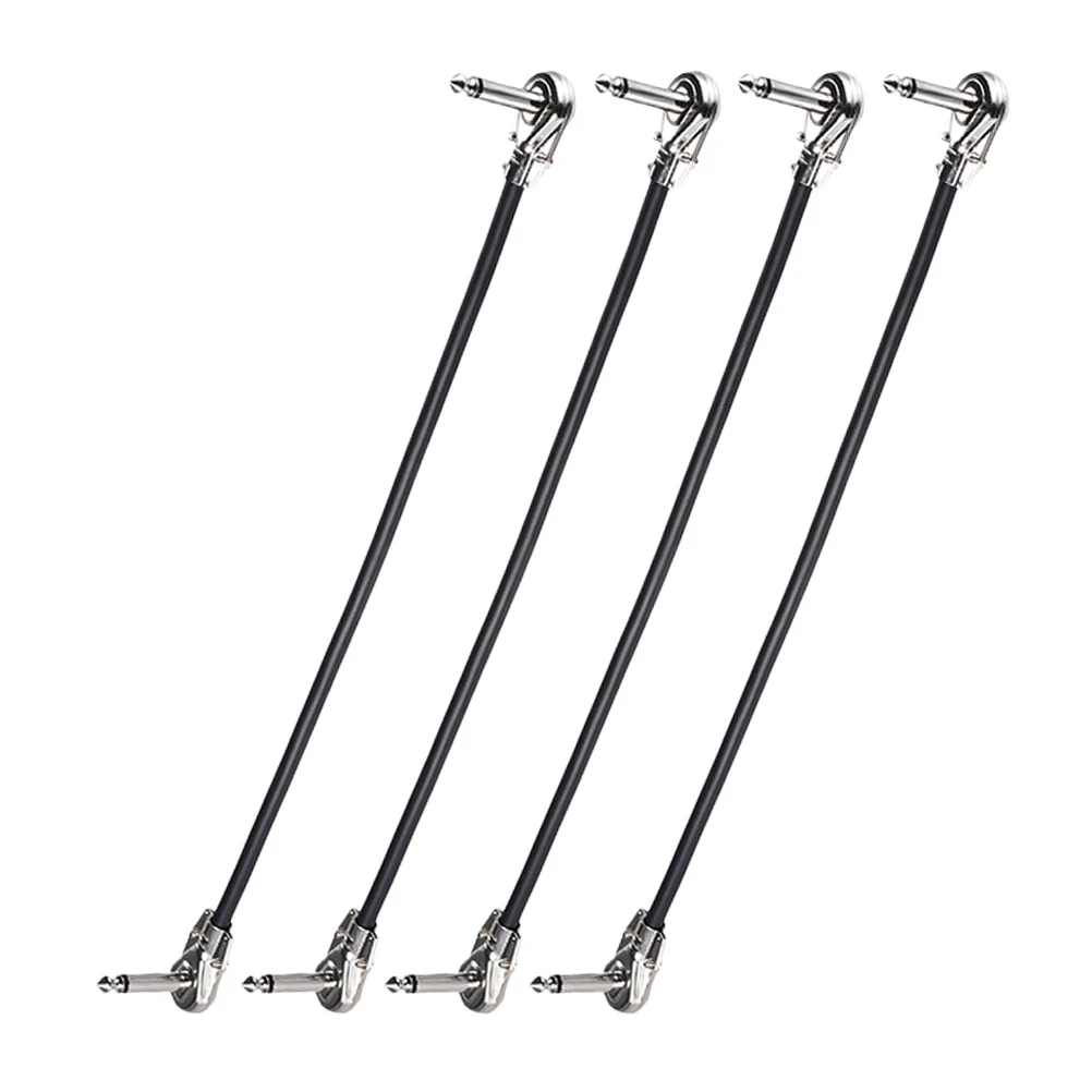 Cables de conexión para Pedal de guitarra, cables de conexión de instrumentos de PVC y cobre para efectos de guitarra eléctrica, 4 Uds.