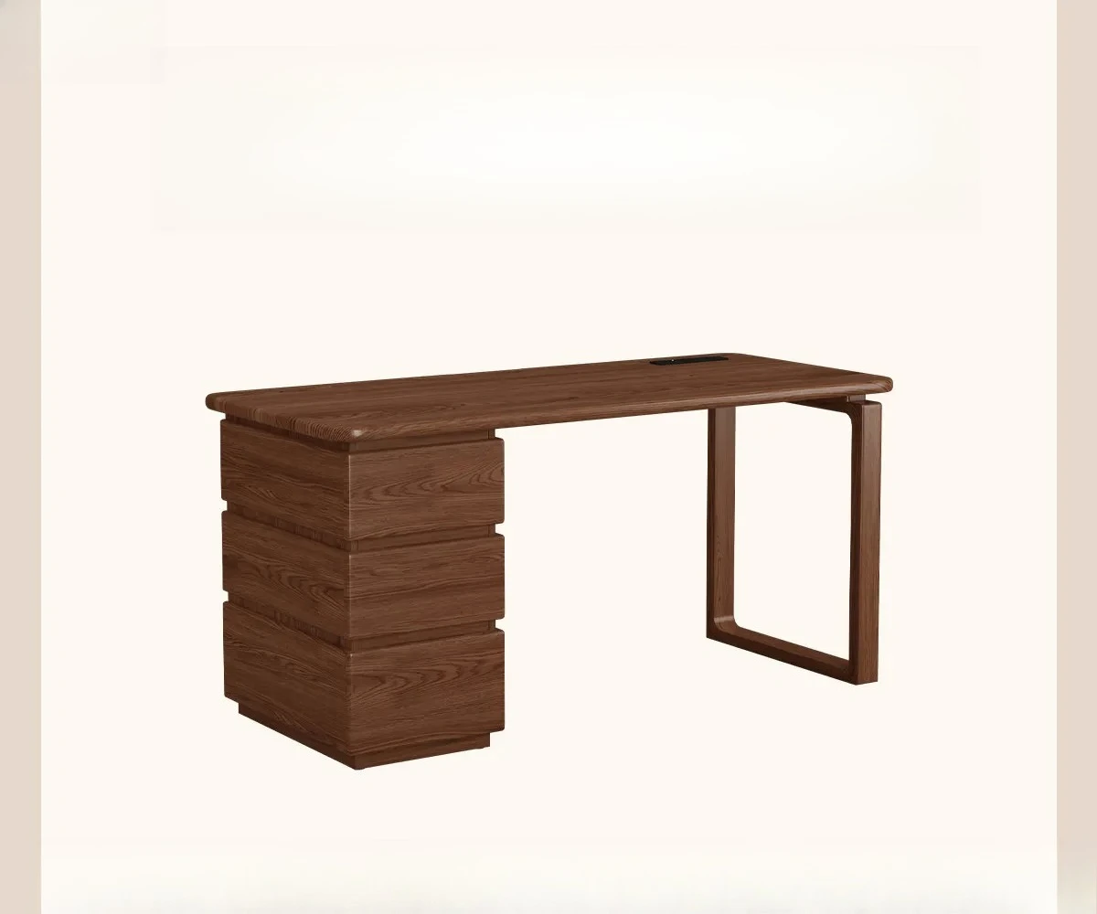 

PYH solid wood desk with drawers, study desk for bedroom, home computer desk, writing desk
