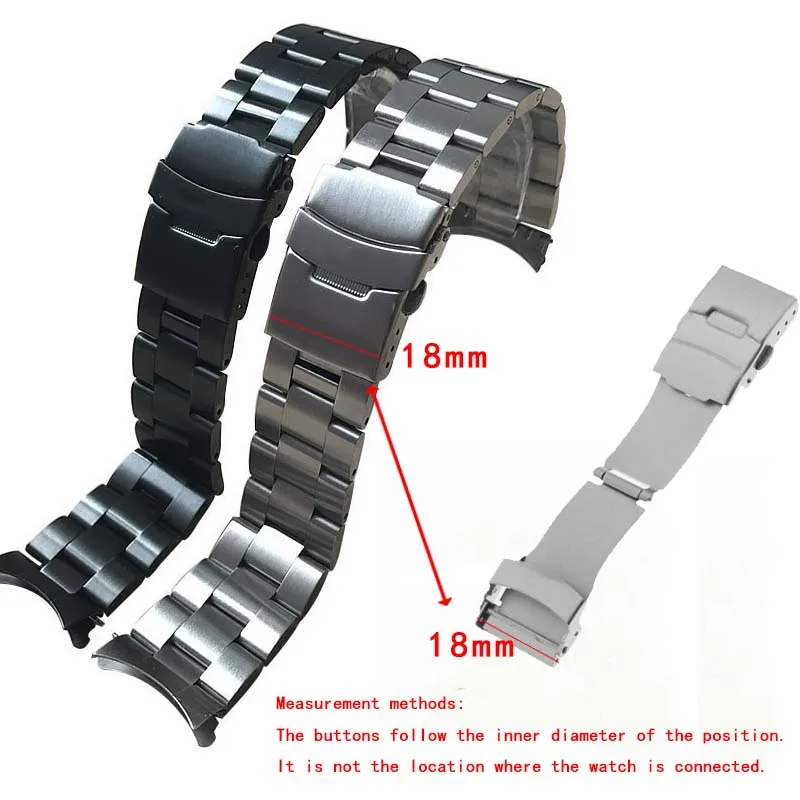 Steel High quality 16mm 18mm 20mm 22mm Fold Safety Clasp buckle Deployment ClaspSuitable Suitable for Rolex Casio Omega Armani