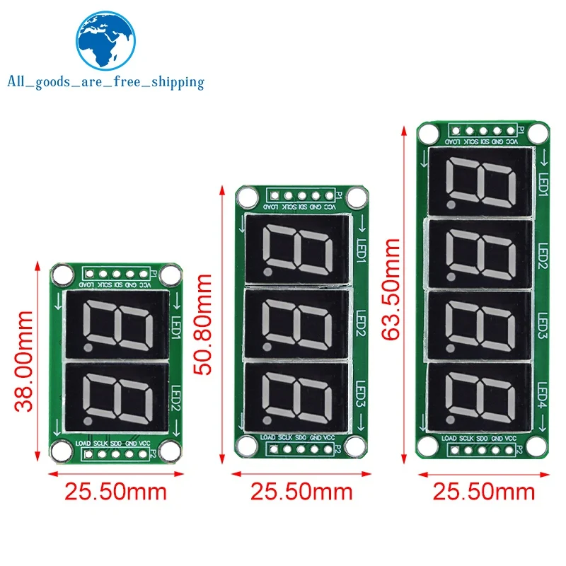 TZT Static Drive 2 3 4 Segment Digital Tube LED Display Module 2 Digital 74HC595 Tube 100% New original For Arduino