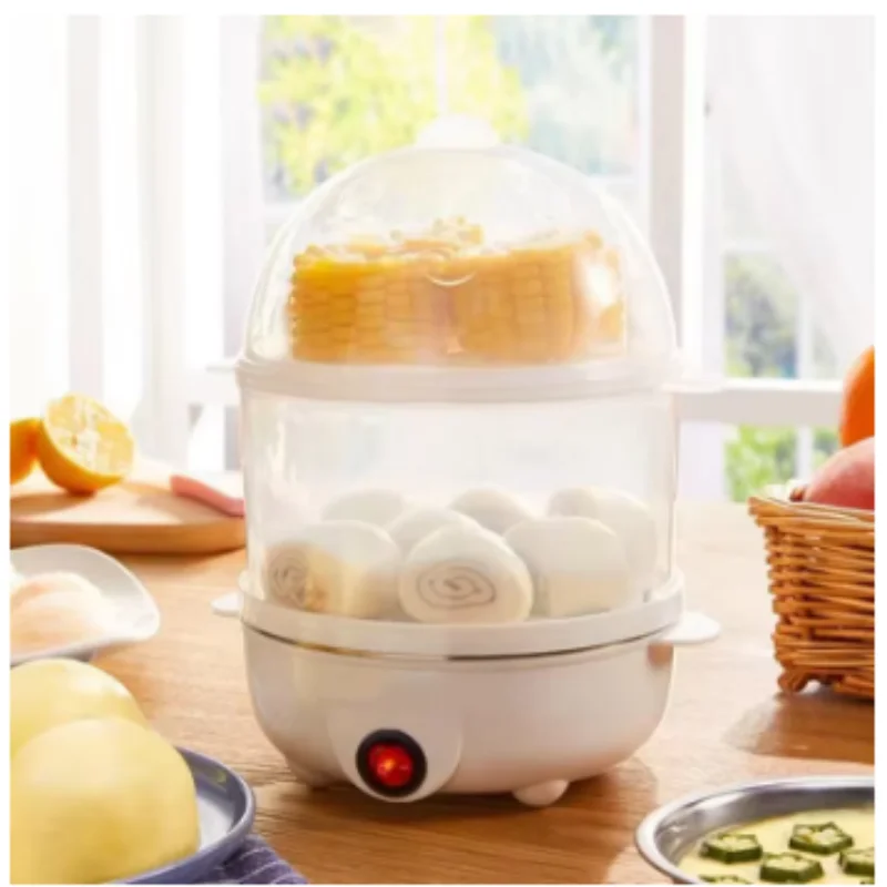 Electric egg cooker double layer egg cooker mini steamer egg cooker kitchen cooking breakfast machine new multi-function 220V