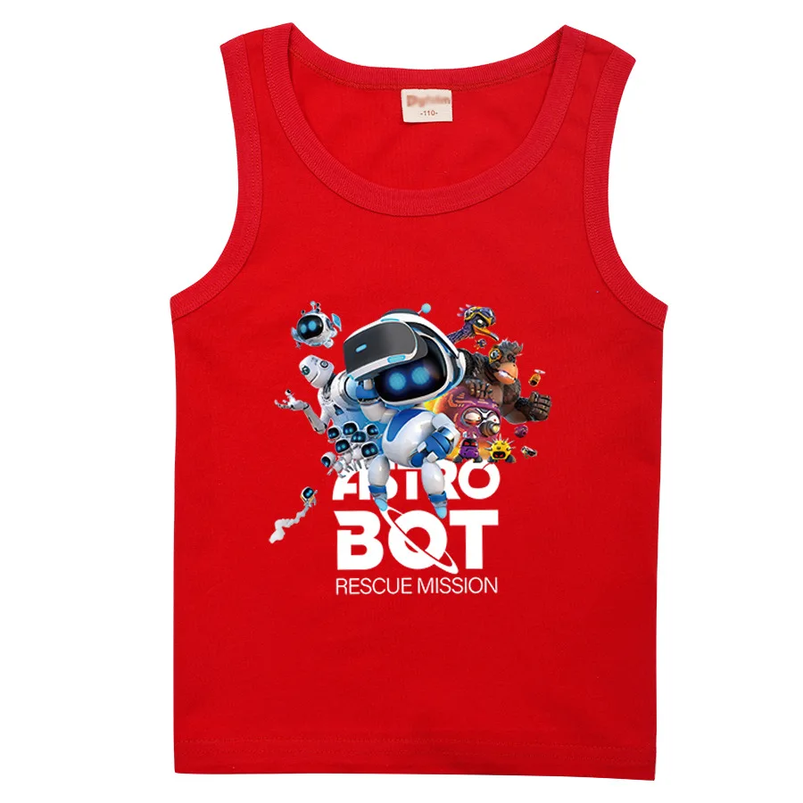 

Game ASTRO BOT TShirt Kids Summer Sleeveless Vest Tops Baby Boys Casual T-shirt Toddler Girls Playroom Cartoon Astrobot Clothes