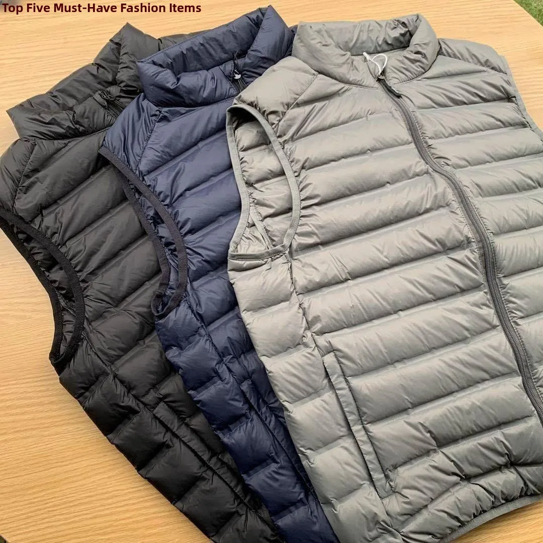 

Pure Color Silk Cotton down Jaet Youth Vest Winter New Men's Padded Cotton Vest Faion Urban Sle Stand Fit Leisure