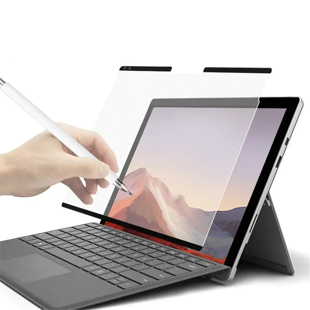 Folia Ochronna na Ekran z Matowym Wykończeniem Paper Feel do Microsoft Surface Pro 11 10 9 8 7 6 Go 4 3 2, Miękka Folia PE, Zdejmowalna, Ochrona Oczu
