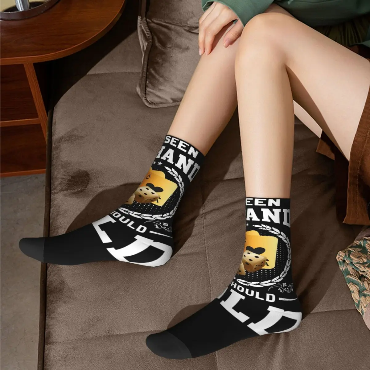 Ich habe meine Hand gesehen, Sie sollten Themen Design Socken Merch für Frauen gemütliche Strümpfe falten