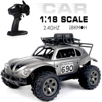 Rc Car Toys for Boys 2.4Ghz Remote Control Truck High Speed Off-Road Vehicle 1/18 2Wd Big Wheel Cross-Country Car Children Gift
