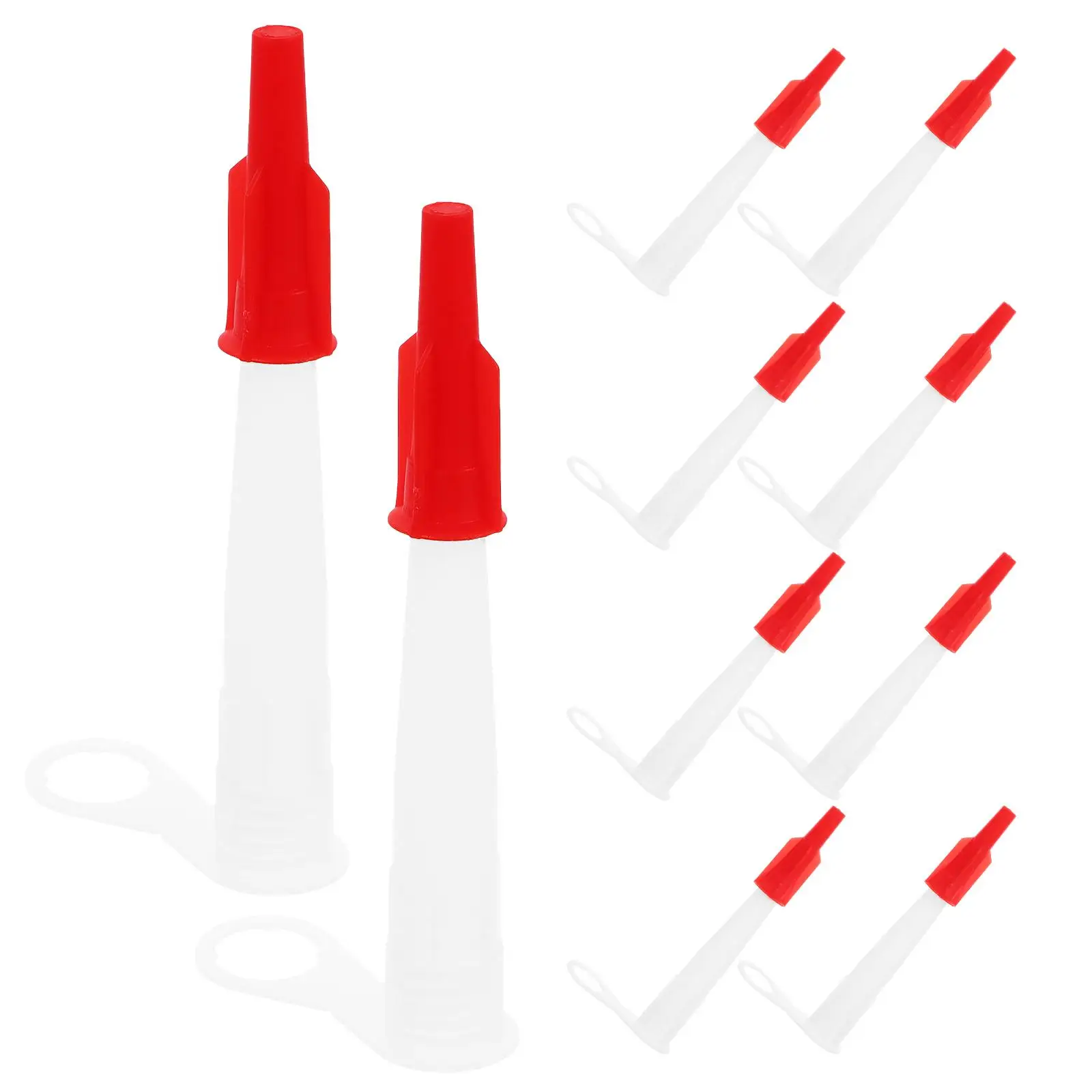 10pcs กาวหัวฉีด Dispensing Tips หลอด Finishing Caulk Smoothing เครื่องมือซีลหมวกกาวหลอดซีลหมวกกาวหมวก