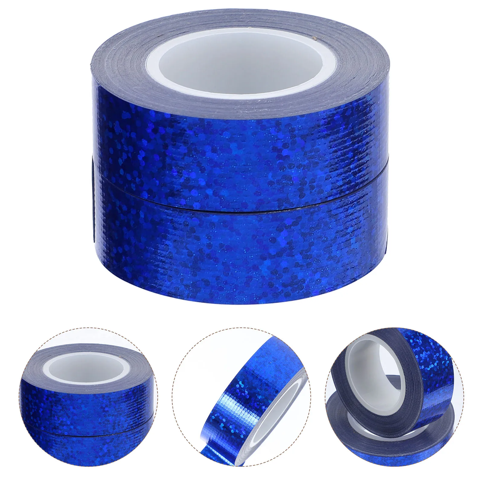 

2pcs 2 Rolls Glitter Duct Heavy Duty Strong Adhesive Anti-Tear Multi-Function Colorful Sealing Tape For Indoor Outdoor Craft