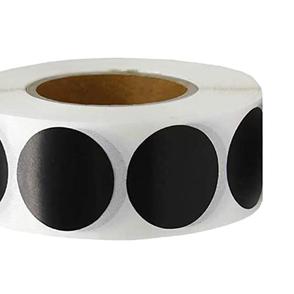 Label Sticker Paper Supermarket Price Blank Label for Craft Bottle Jars , Black, 2.5cm