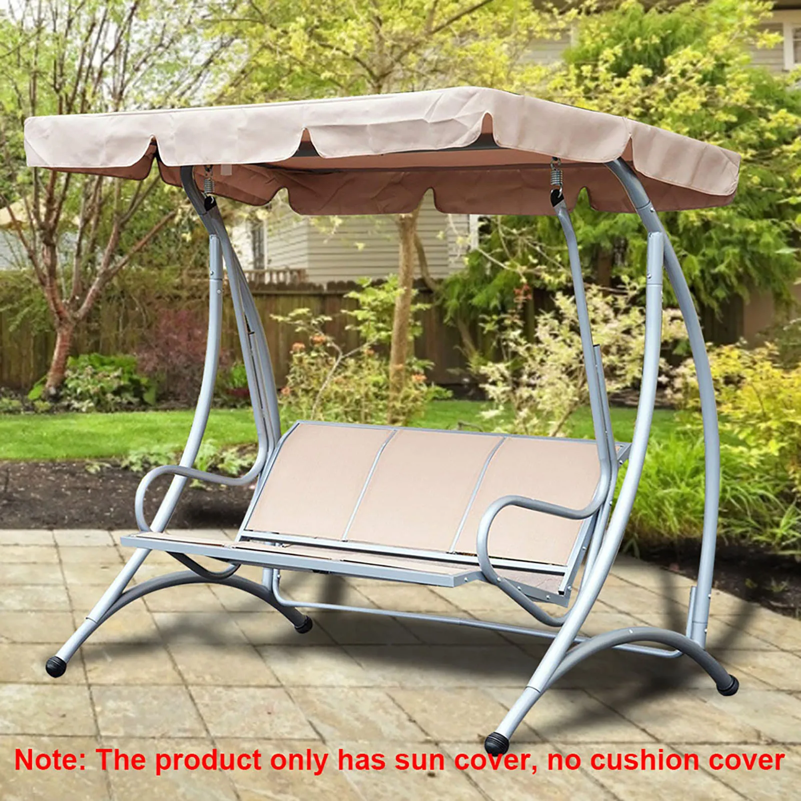 190T Top Rain Cover Rain Ruffled Park Rain-Proof Cover Outdoor Patio Swing Chair Dust Covers Waterproof Swing Seat Top Cover