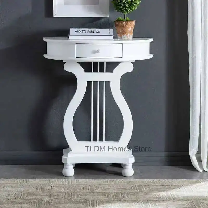 

Wood Solid Table for American Console Home Use Simple Entrance Door Aisle Storage Rack Entrance Wall Narrow Cabinet Furniture Z