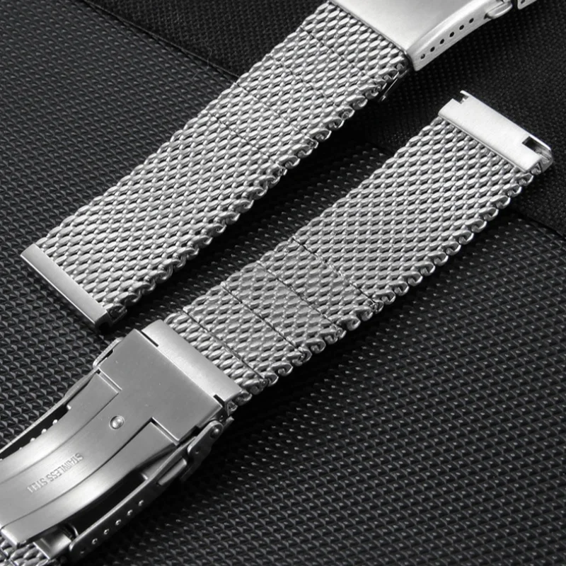 22mm Stainless Steel Milanese Watch Strap For Breitling Avenger Superocean Heritage Navitimer Blackbird watchband Bracelet view 6
