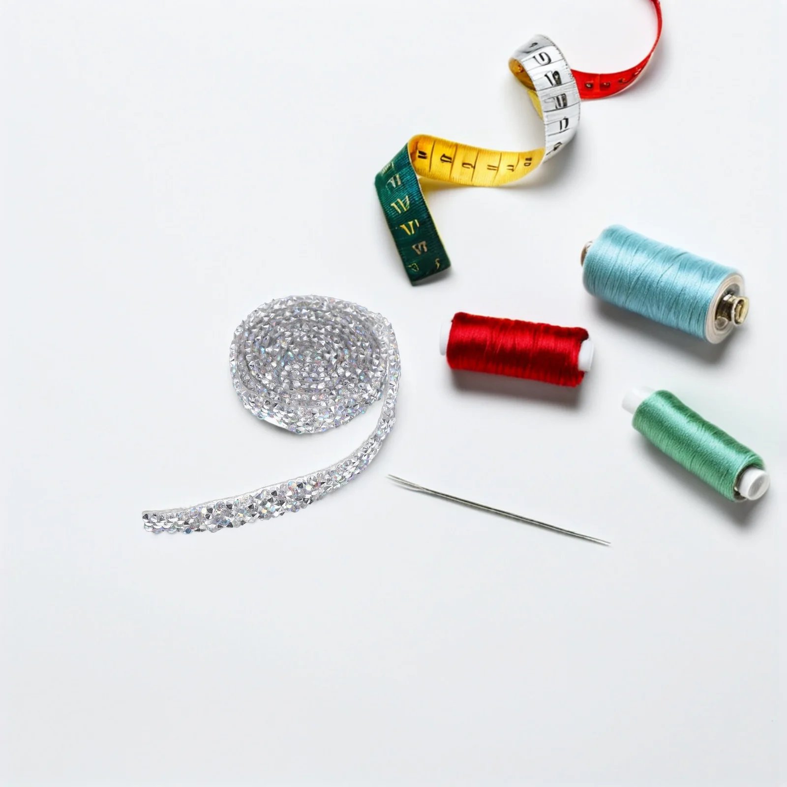

4 Rolls Hot Melt Adhesive Resin Rhinestone Sticker Strips Self Adhesive Rhinestone Ribbon for Crafts Glitter Tape Decoration DIY