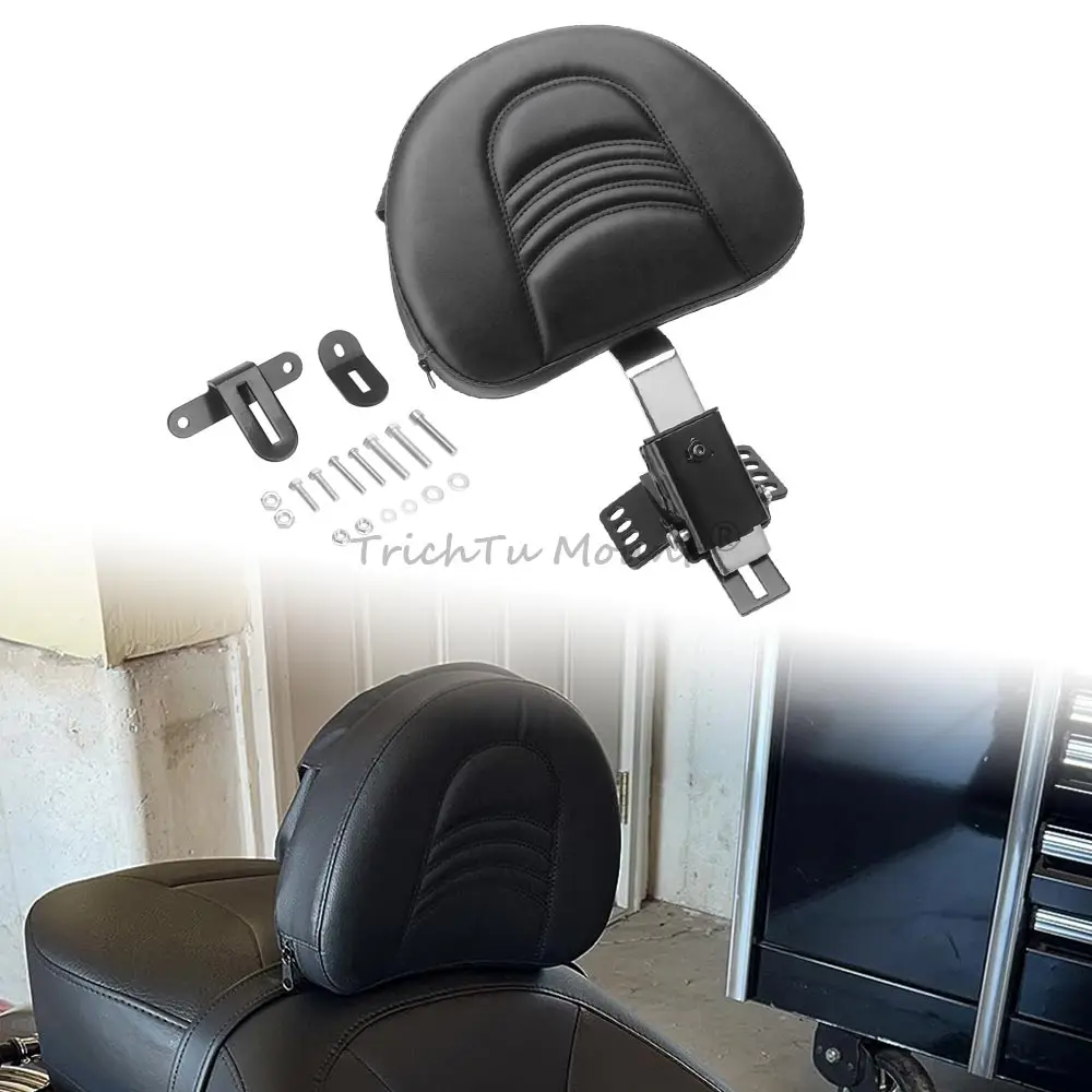 

Motorcycle Rider Backrest Lumbar Support Fit For Harley Road King Street Glide Road Glide Electra Glide 1997-2025 Chrome Bracket
