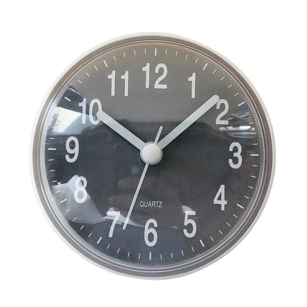 Wall-Adaptable Silent Quartz Clock for Bathroom For Kitchen or Hallway with Fog-Resistant Face and Stable Suction Hold