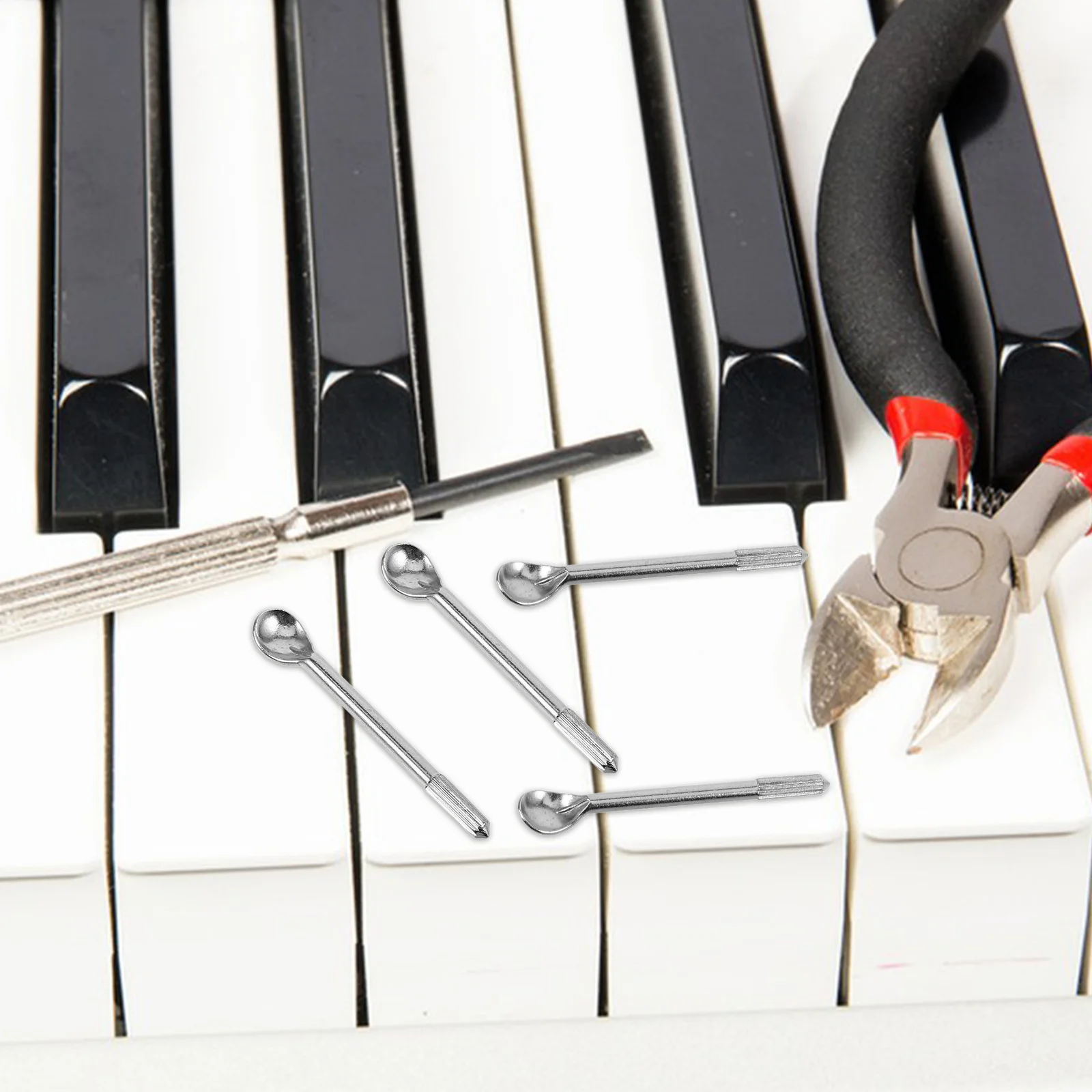 

4Pcs Silver Piano Spoon Hardware Set Player Piano Accessories Action Maintenance Repair Replacement Tools Accessories