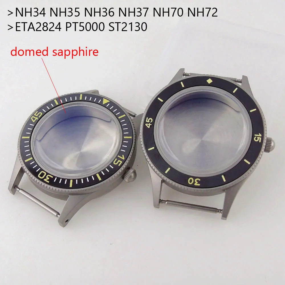 

Dome Sapphire 50 FATHOMS 20bar Watch Case for NH34 NH35 NH36 NH38 NH39 NH70 NH72 ETA2824 PT5000 ST2130 Dive Case for Watch MOD