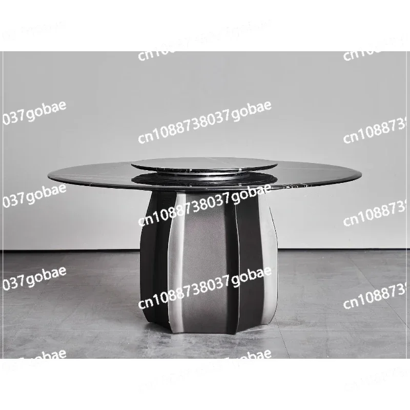 Round Dining Table/minimalist/1.5m/natural Marble+baking Paint/