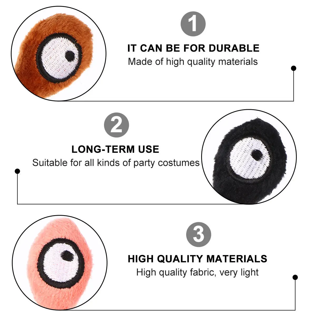 

Набор из 3 штук: повязки на голову в виде антенн насекомых, мультяшные головные уборы в виде животных, легкие тканевые аксессуары для вечеринок, костюмные украшения для Хэллоуина, заколки для волос в виде животных